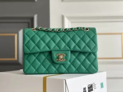 Chanel Emerald Green Mini Classic Flap Bag