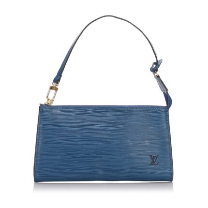 Pre-Loved Louis Vuitton Blue Epi Leather Pochette Accessoires France