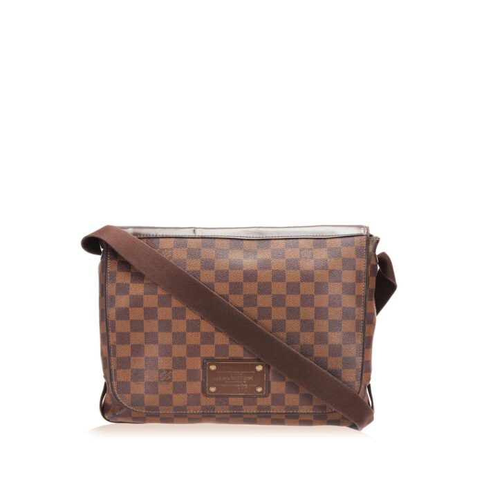 Louis Vuitton Damier Ebene Brooklyn MM Messenger Bag (SHG-12637)