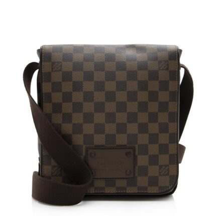 Louis Vuitton Damier Ebene Brooklyn PM Messenger Bag (SHF-13622)