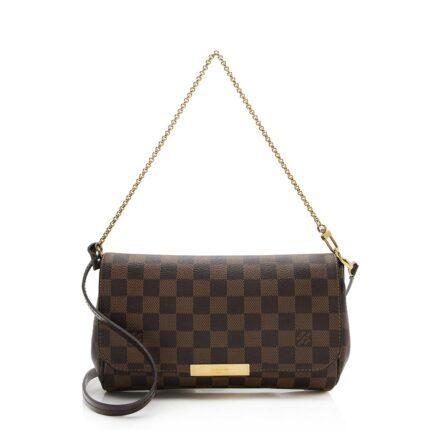 Louis Vuitton Damier Ebene Favorite MM Shoulder Bag (SHF-13150)